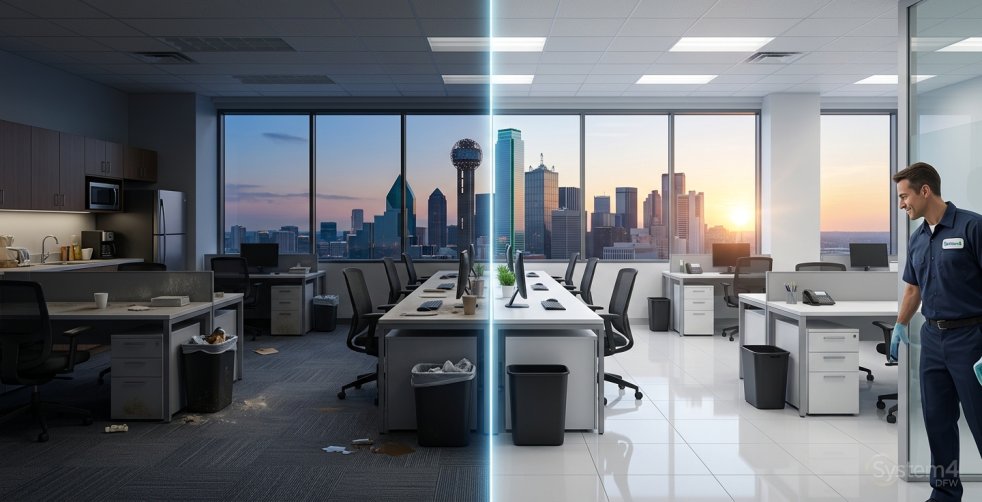 Overnight vs Weekly Service: Why Overnight Commercial Cleaning Wins in DFW